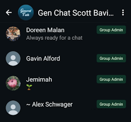 General chat Scott Baviaans group admins